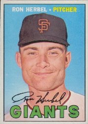 1967 Topps Baseball Cards      156     Ron Herbel